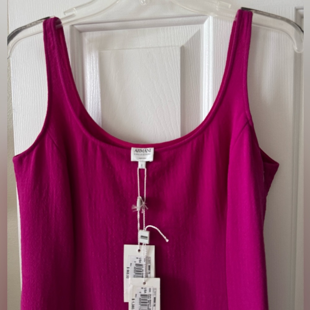 NWT ARMANI COLLEZIONE DRESS W JACKET size 8, Magenta - Picture 14 of 16